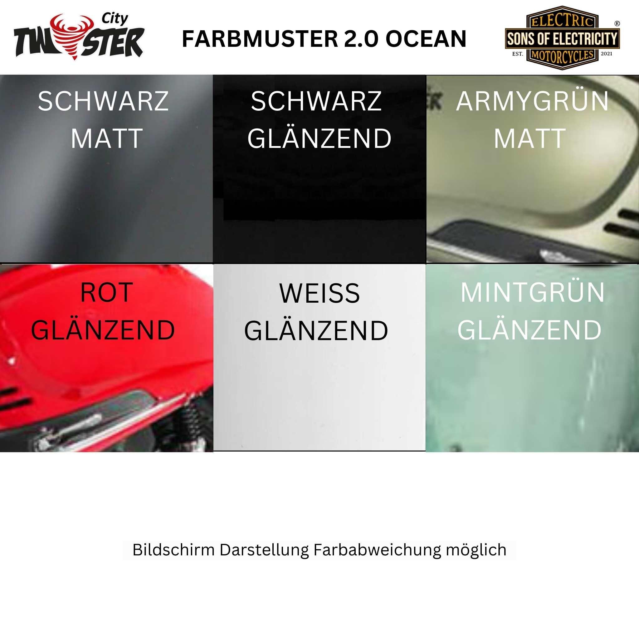 E-Motorroller: CityTwister 2.0 OCEAN 45 km/h - Das Original!