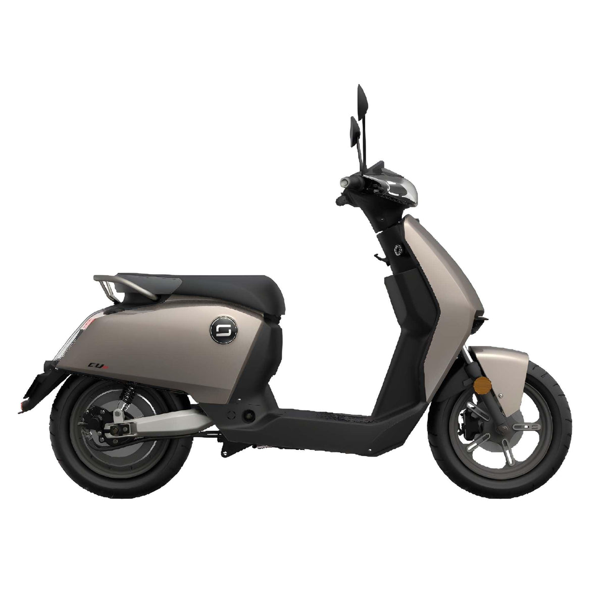 Der Super Soco Elektroroller CUx Pro ist ein moderner, leichter E-Roller (45 km/h) mit minimalistischem Design in Mattbeige - optimal für umweltfreundliche Mobilität und Bosch-Power.