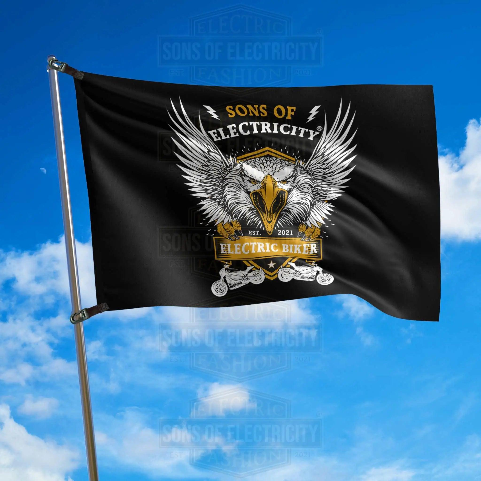 SONS OF ELECTRICITY Hiss-Fahne - E-Motorrad Electric Biker