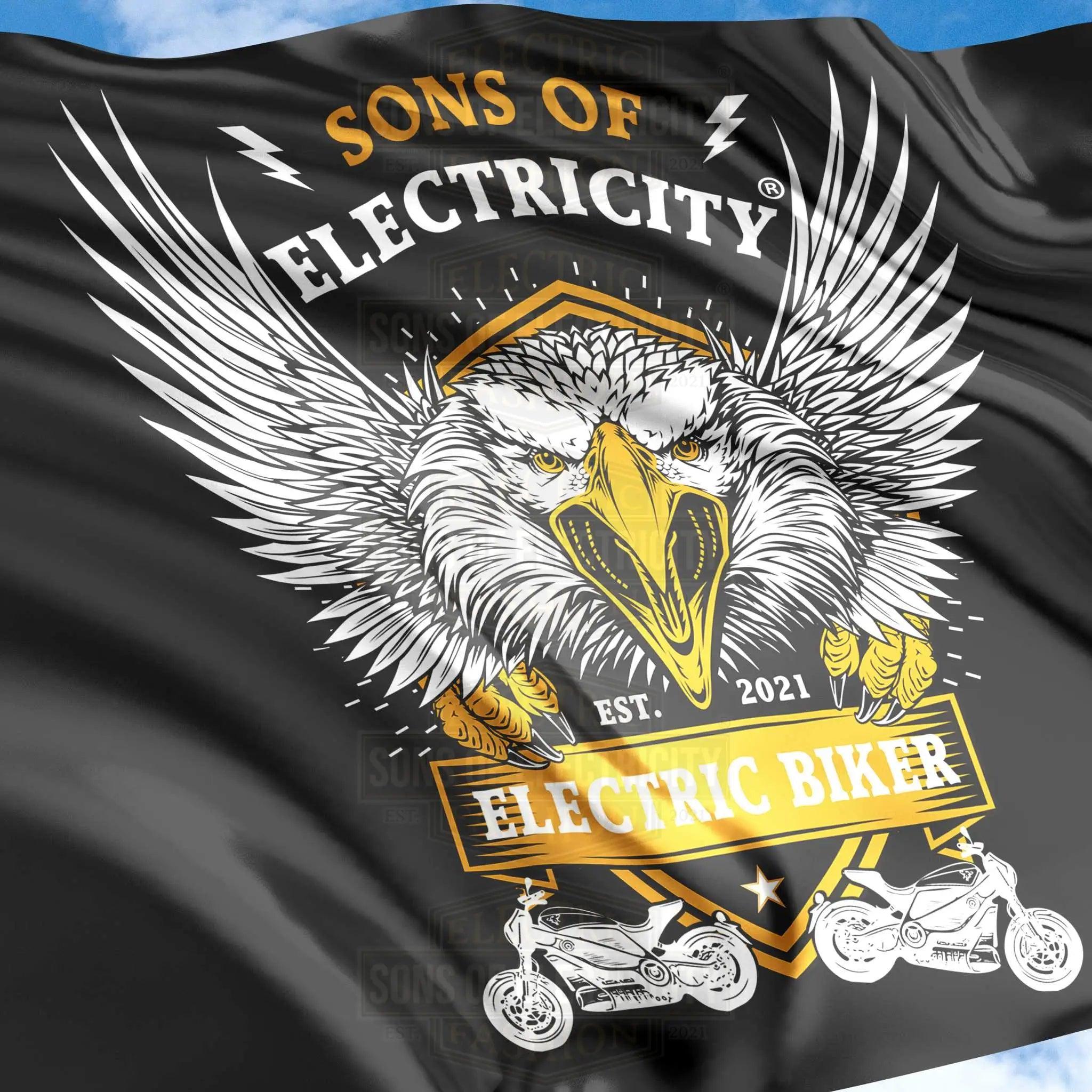 SONS OF ELECTRICITY Hiss-Fahne - E-Motorrad Electric Biker
