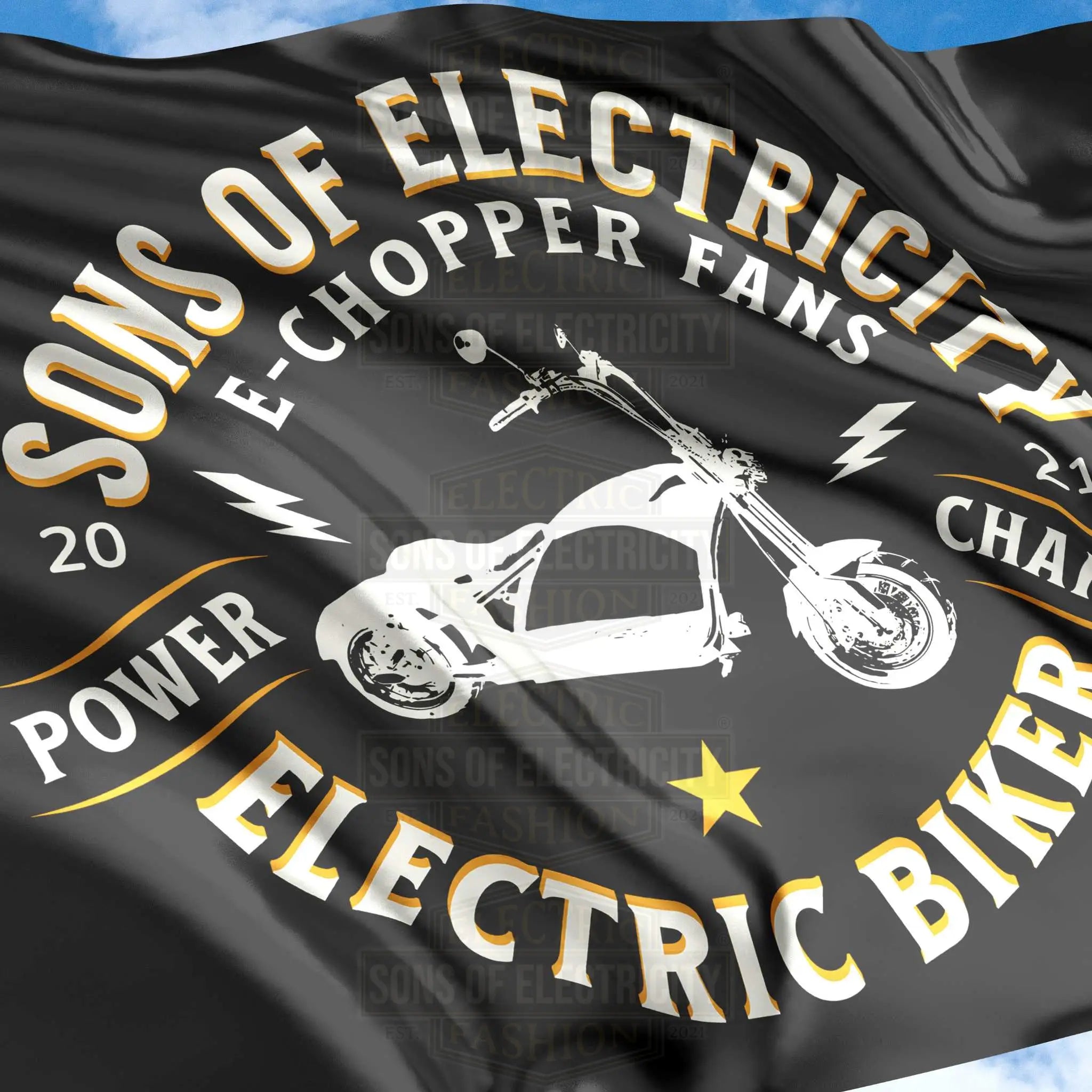 SONS OF ELECTRICITY Hiss-Fahne - E-Chopper (1) Fans Electric