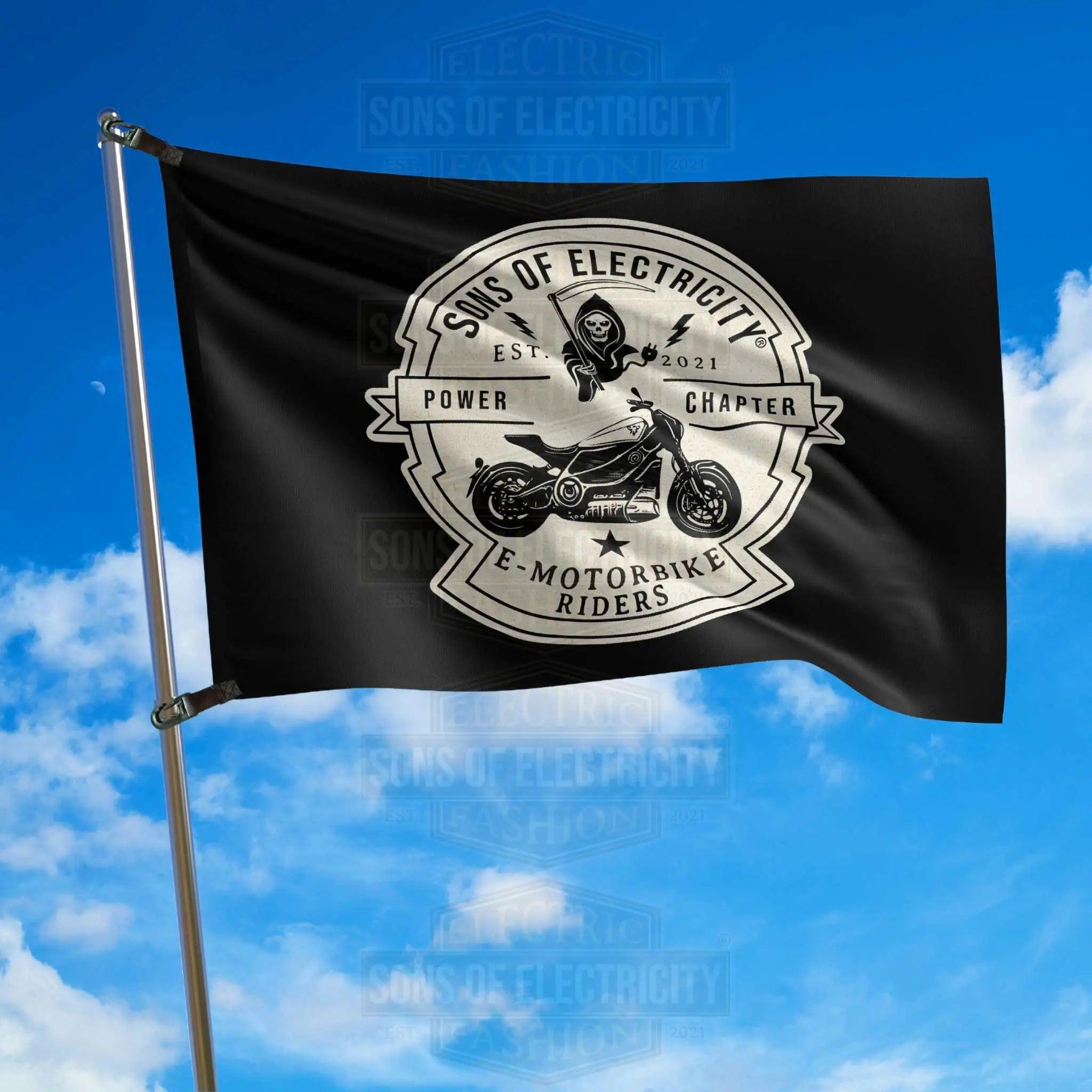 SONS OF ELECTRICITY Hiss-Fahne - E-Motorbike Riders -