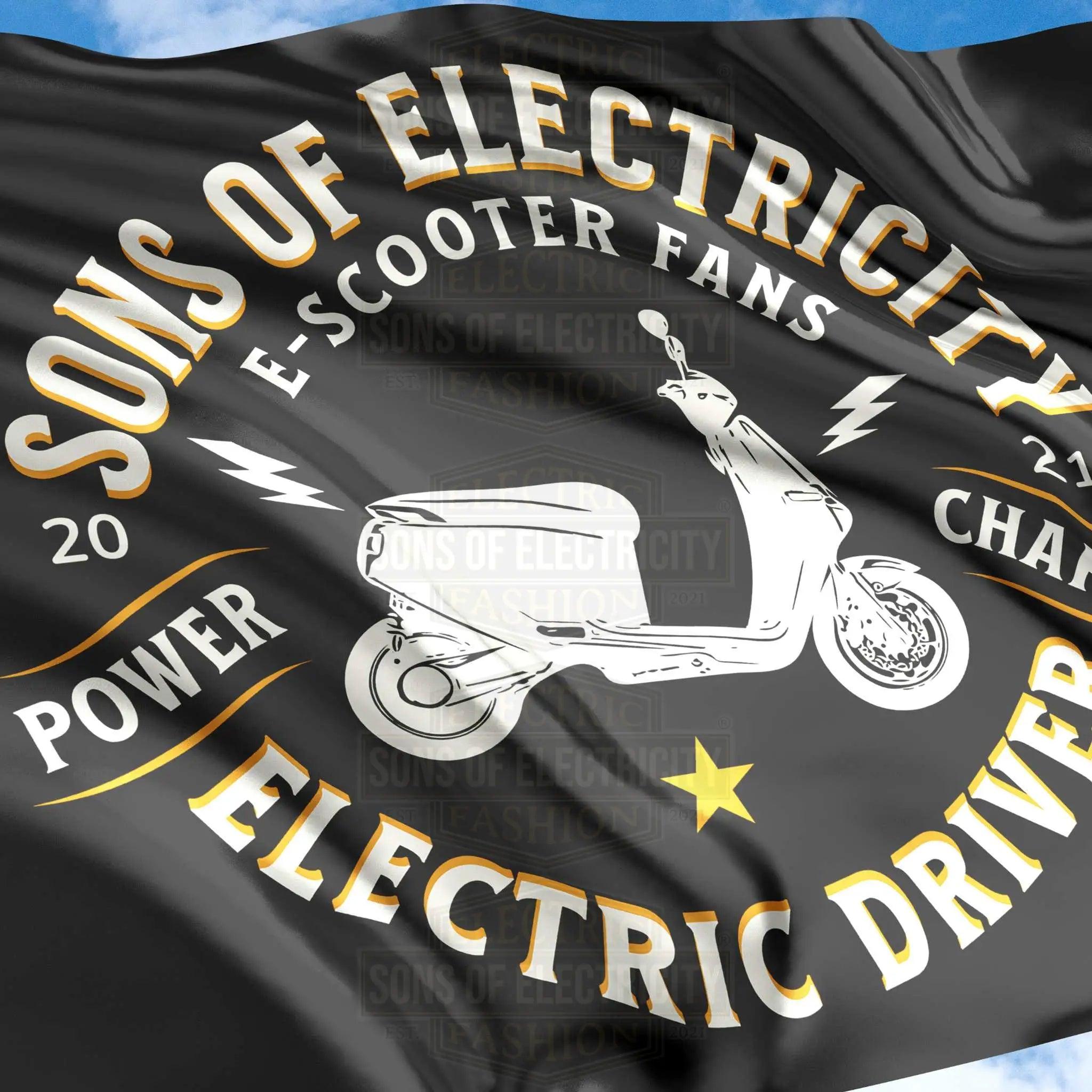 SONS OF ELECTRICITY Hiss-Fahne - E-Motorroller Fans Electric