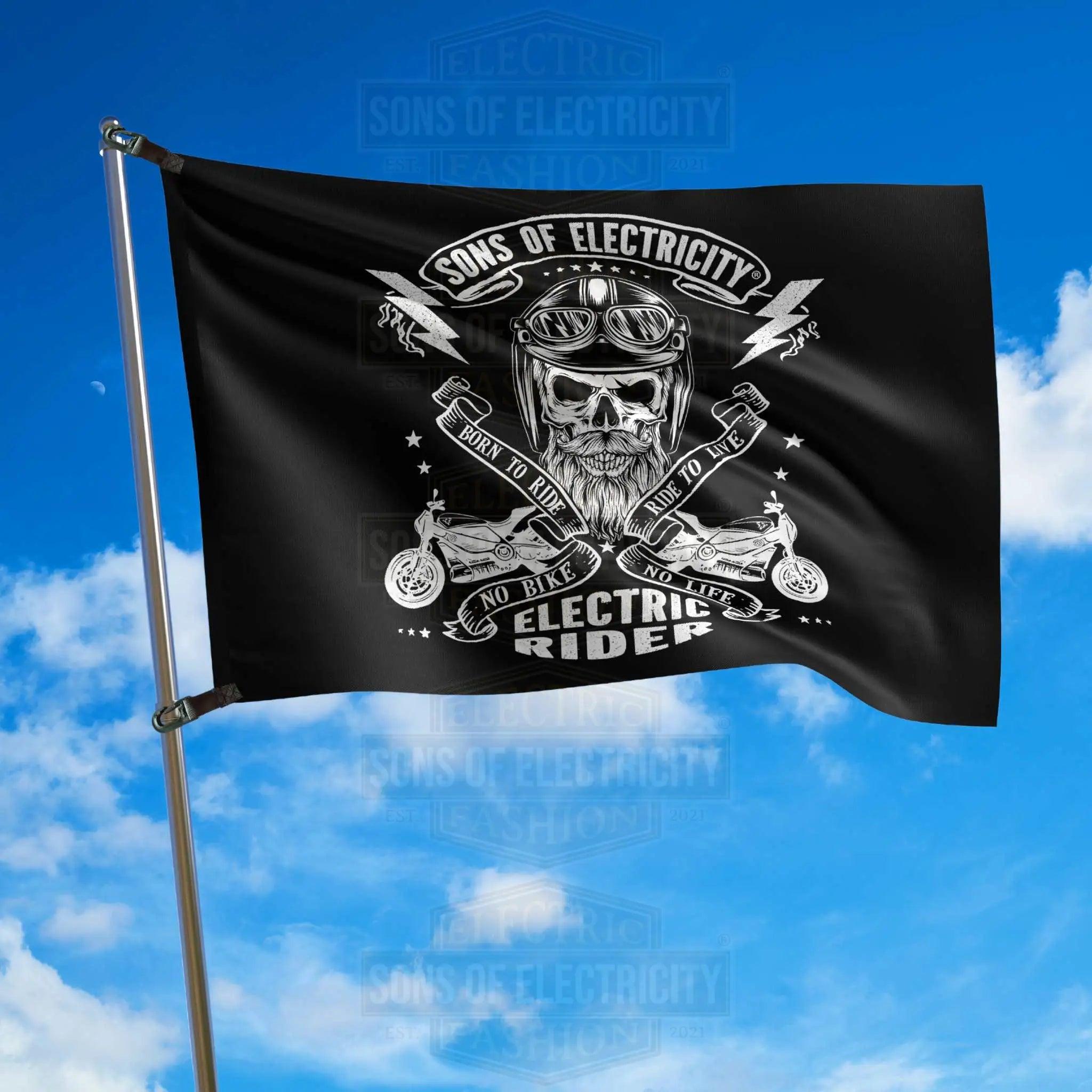 SONS OF ELECTRICITY Hiss-Fahne - E-Motorrad Electric Rider -