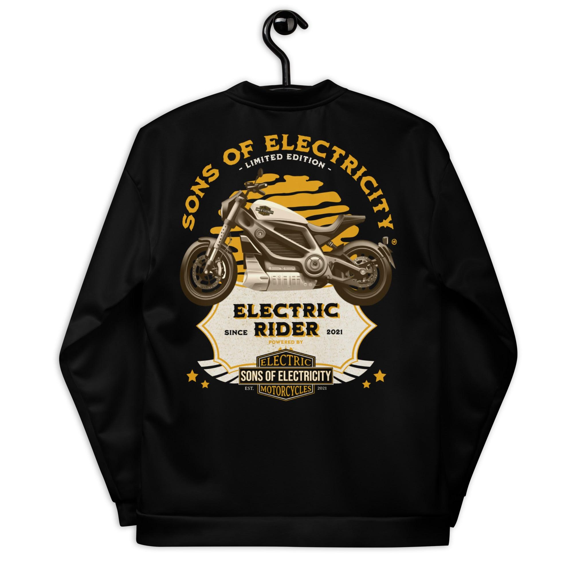 Premium E-Motorrad Bomberjacke: SONS OF ELECTRICITY E-Motorcycle Electric Rider Limited Edition