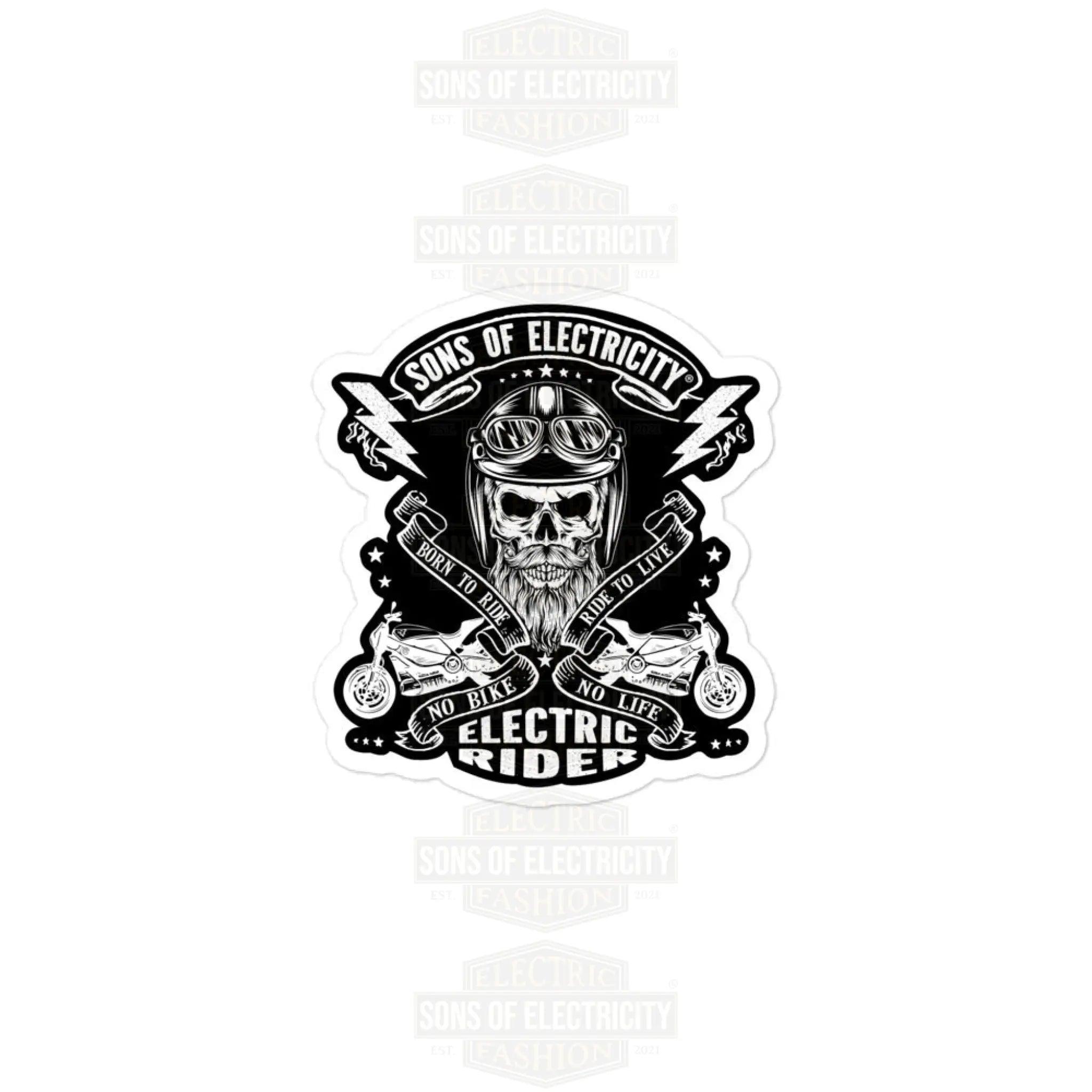 E-Motorrad Aufkleber: SONS OF ELECTRICITY Electric Rider -