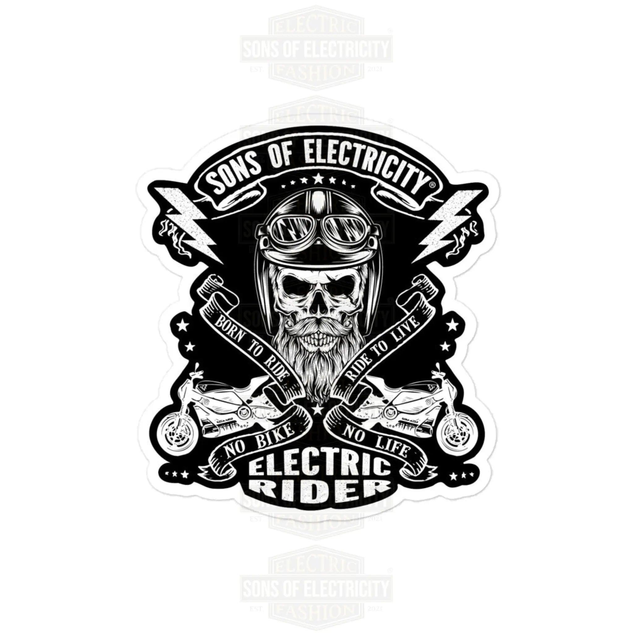 E-Motorrad Aufkleber: SONS OF ELECTRICITY Electric Rider -
