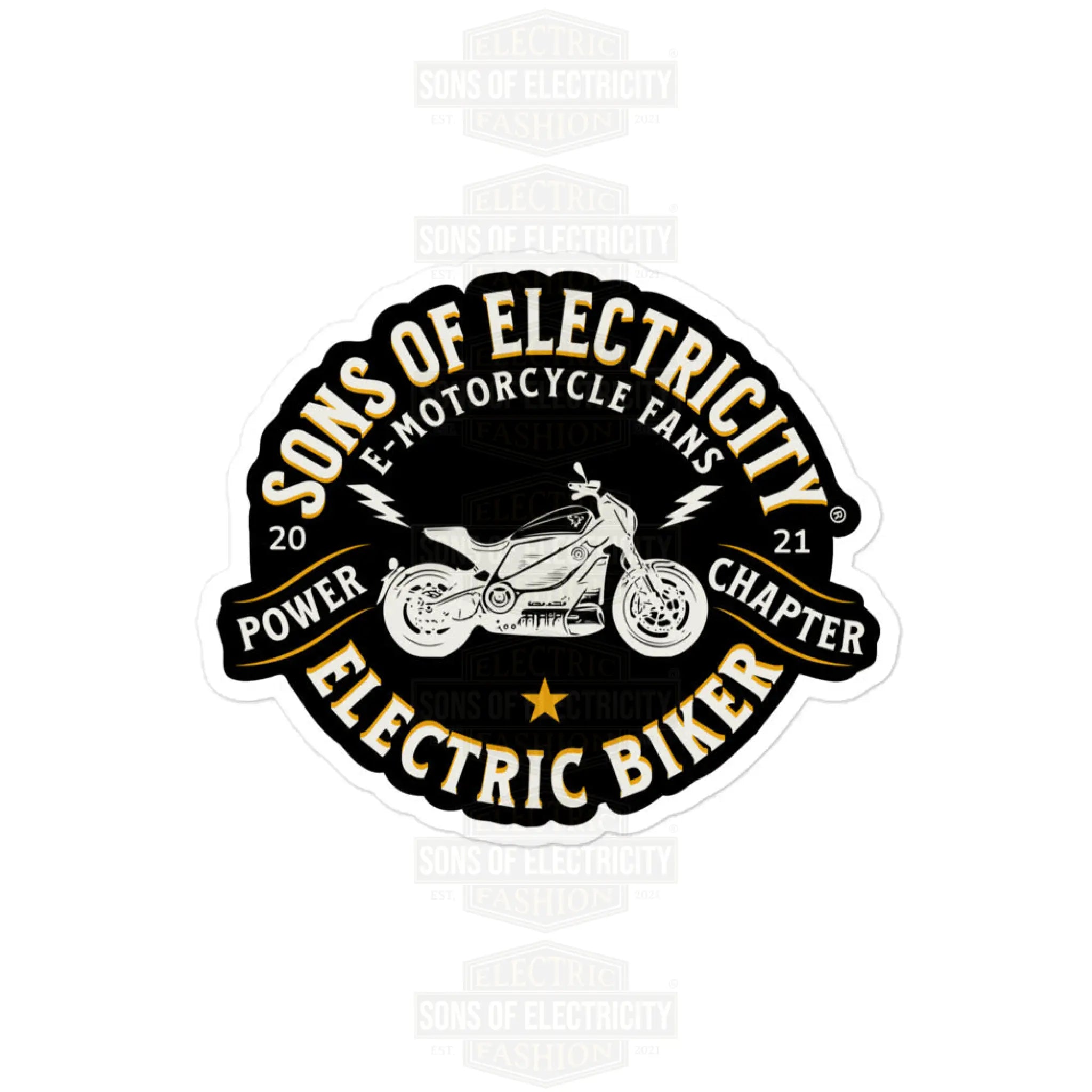 E-Motorrad Aufkleber: SONS OF ELECTRICITY E-Motorcycle Fans