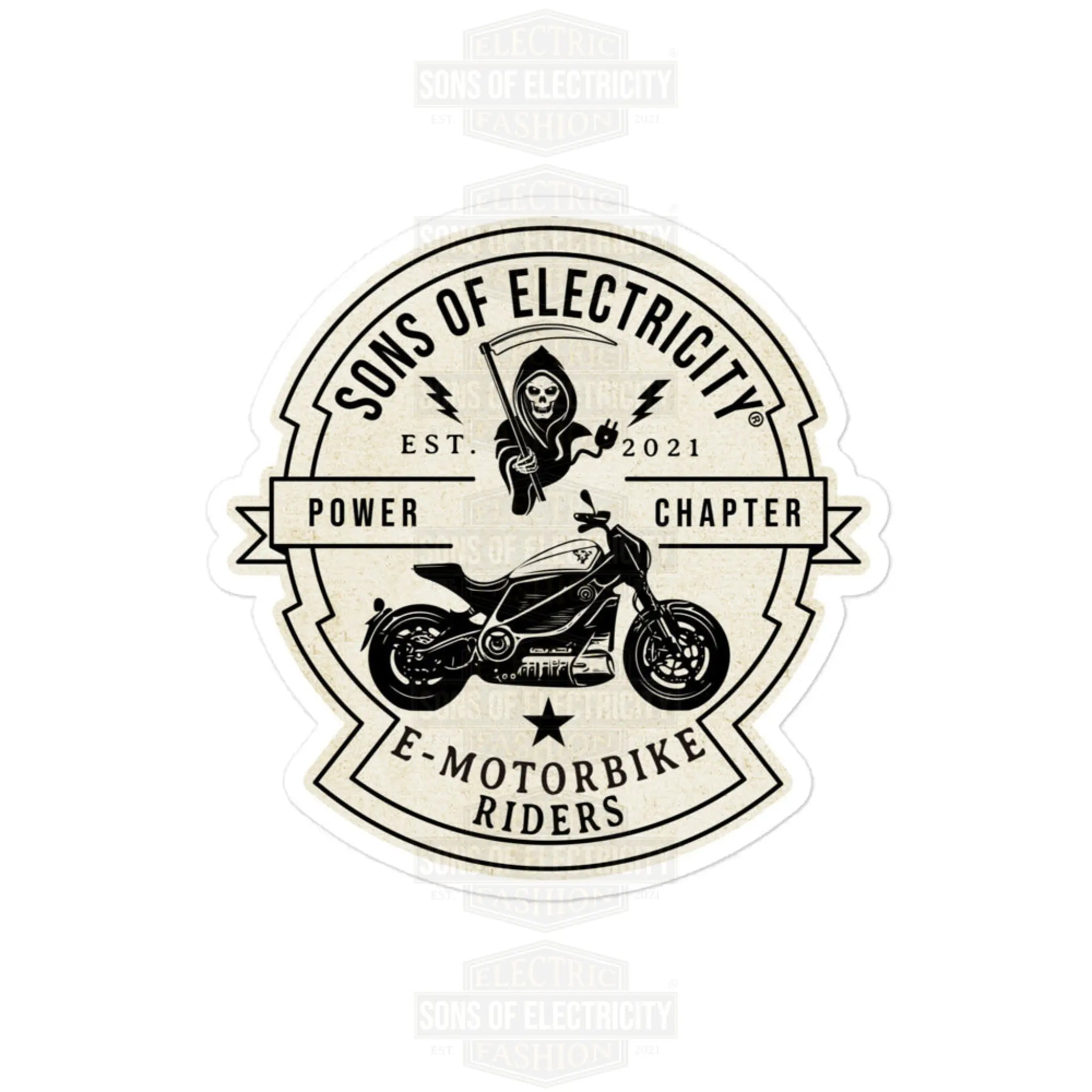 E-Motorrad Aufkleber: SONS OF ELECTRICITY E-Motorbike Riders