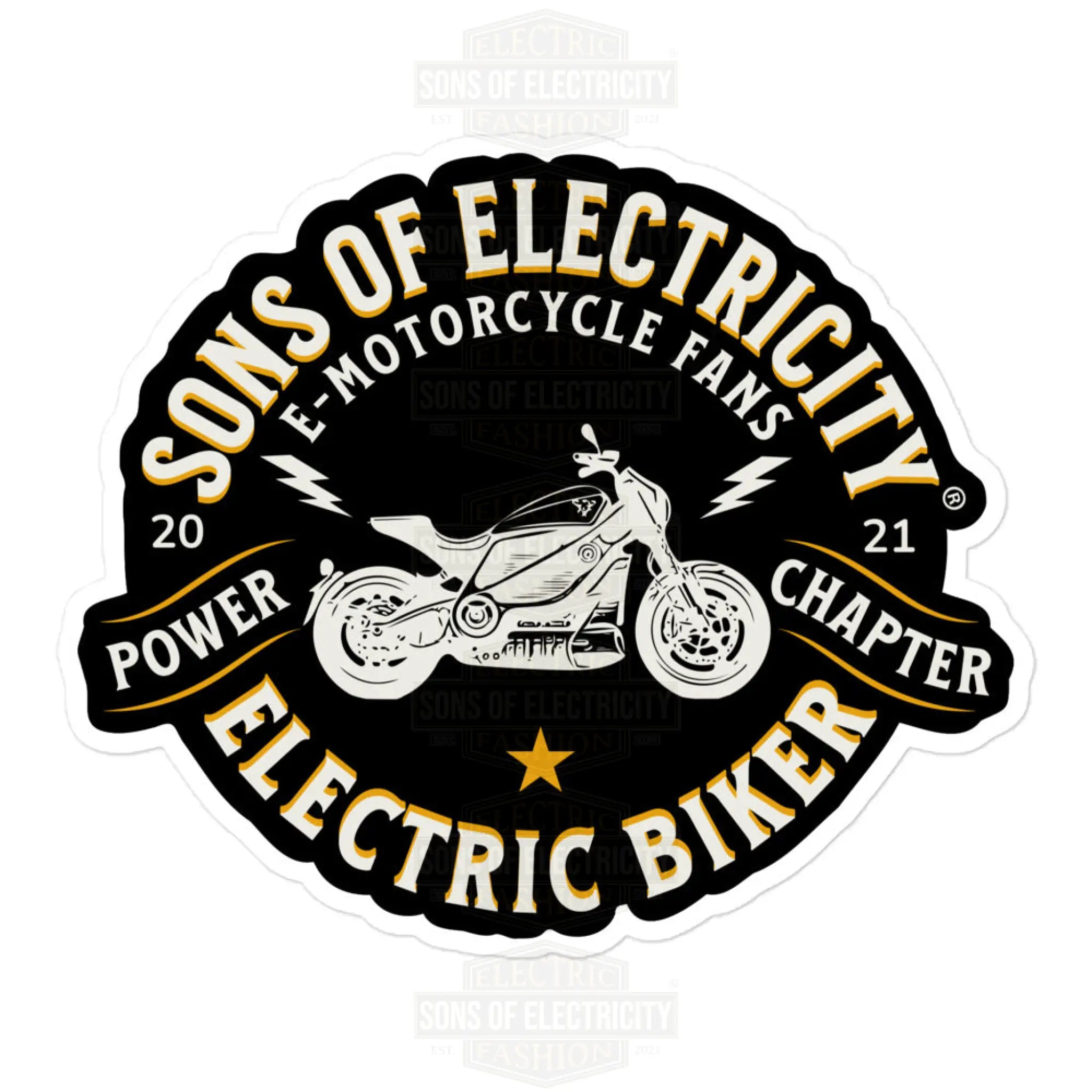 E-Motorrad Aufkleber: SONS OF ELECTRICITY E-Motorbike Riders