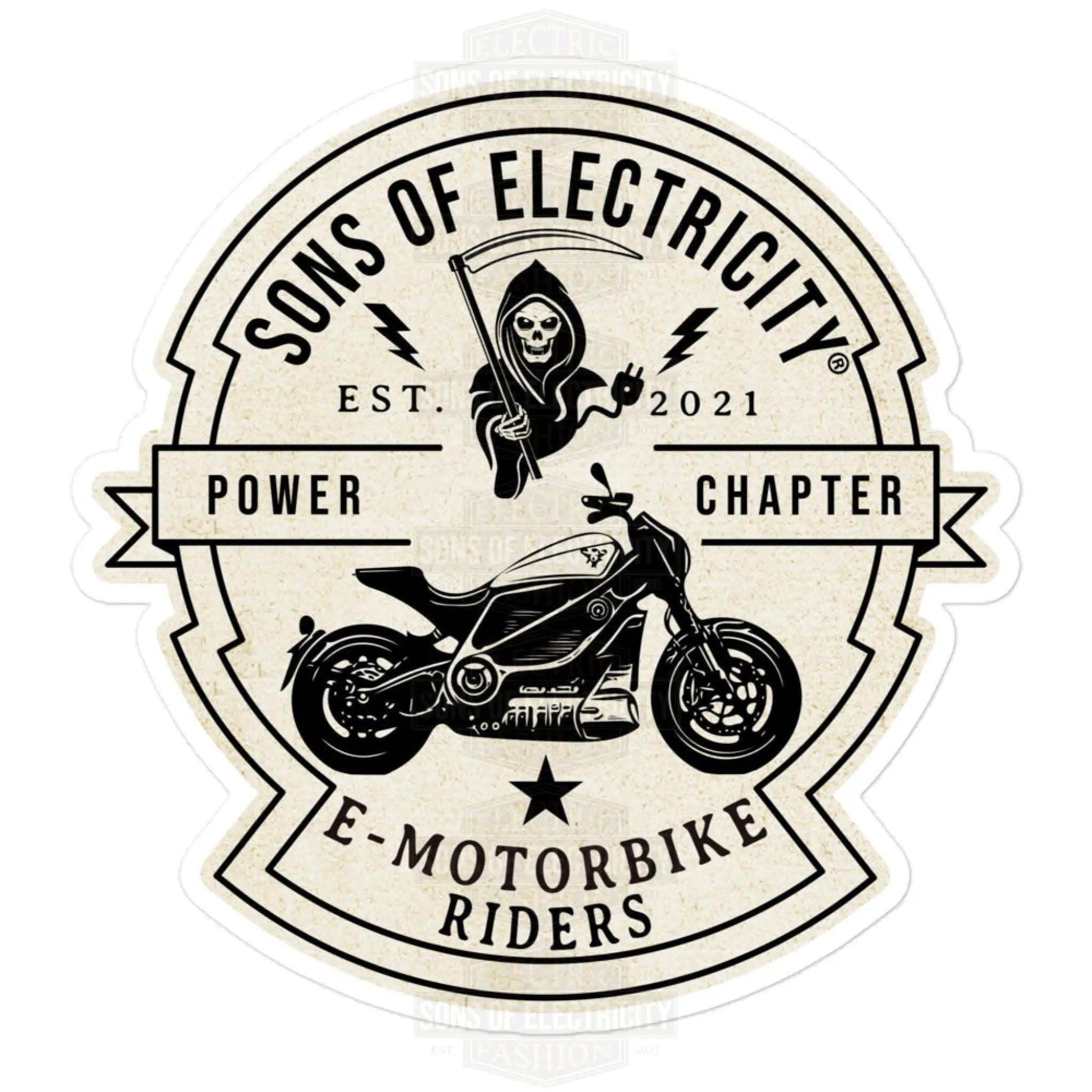 E-Motorrad Aufkleber: SONS OF ELECTRICITY E-Motorbike Riders