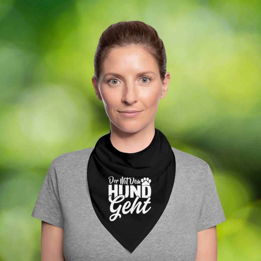 Die mit dem Hund geht - Damen Bandana Halstuch Aufdruck