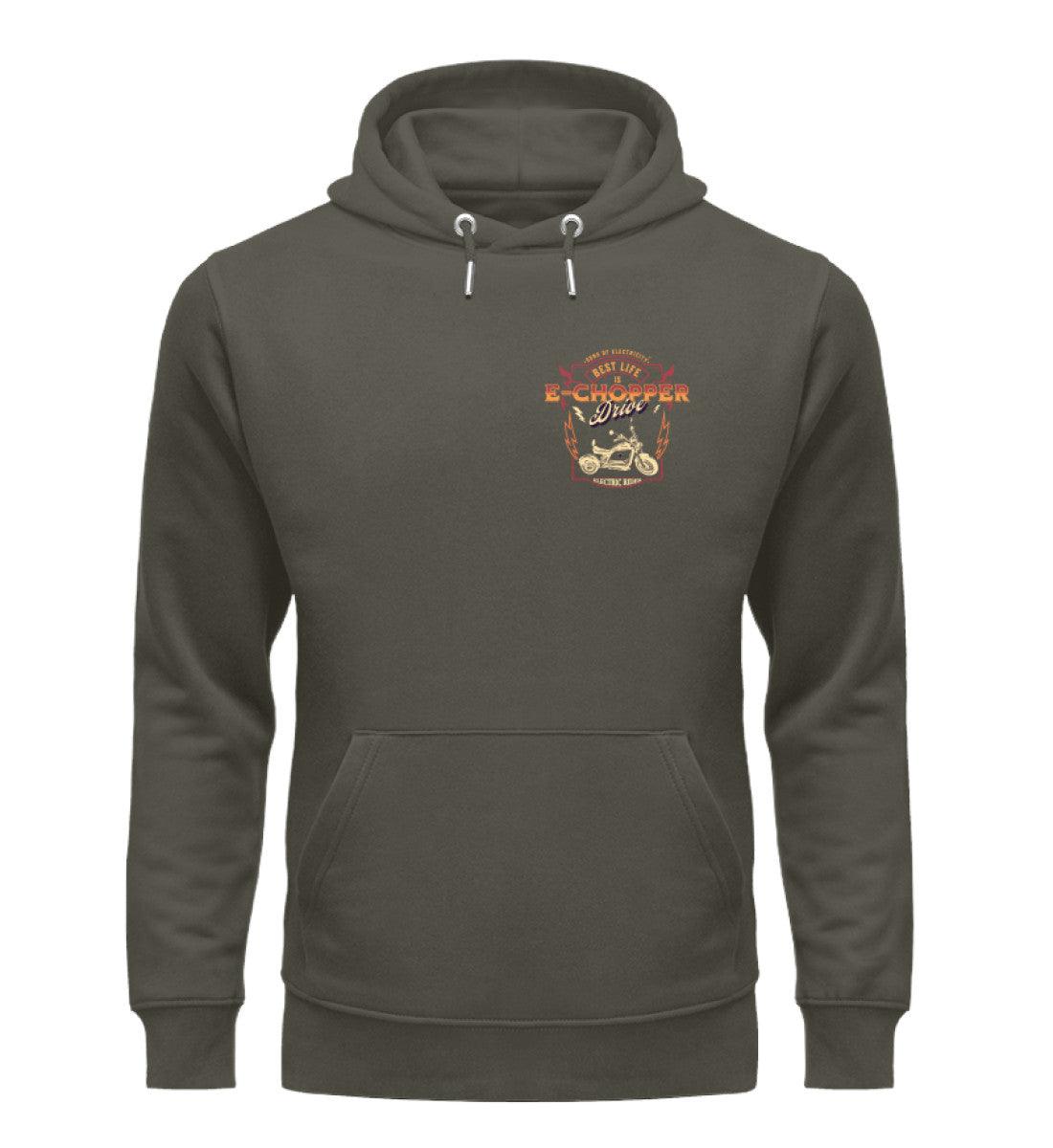 Bio Premium E-Chopper (2) Hoodie: Best Life is drive - Khaki