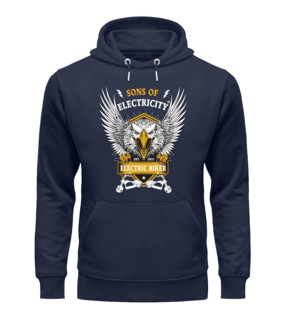 Bio Premium E-Chopper (1) Hoodie: Electric Biker mit Adler