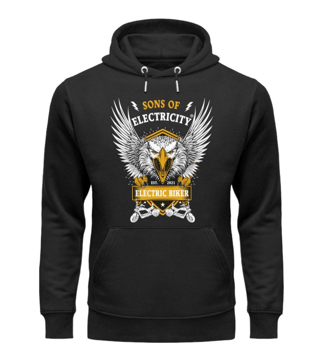 Bio Premium E-Chopper (2) Hoodie: Electric Biker mit Adler