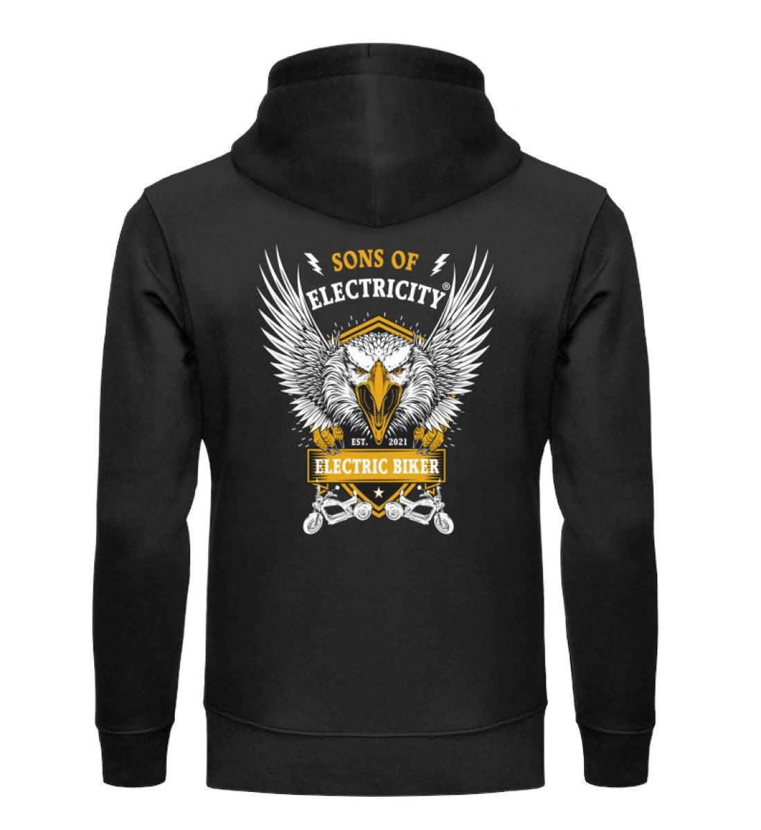 Bio Premium E-Chopper (2) Hoodie: Electric Biker mit Adler