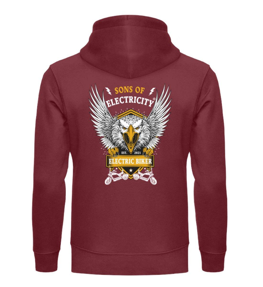 Bio Premium E-Chopper (2) Hoodie: Electric Biker mit Adler