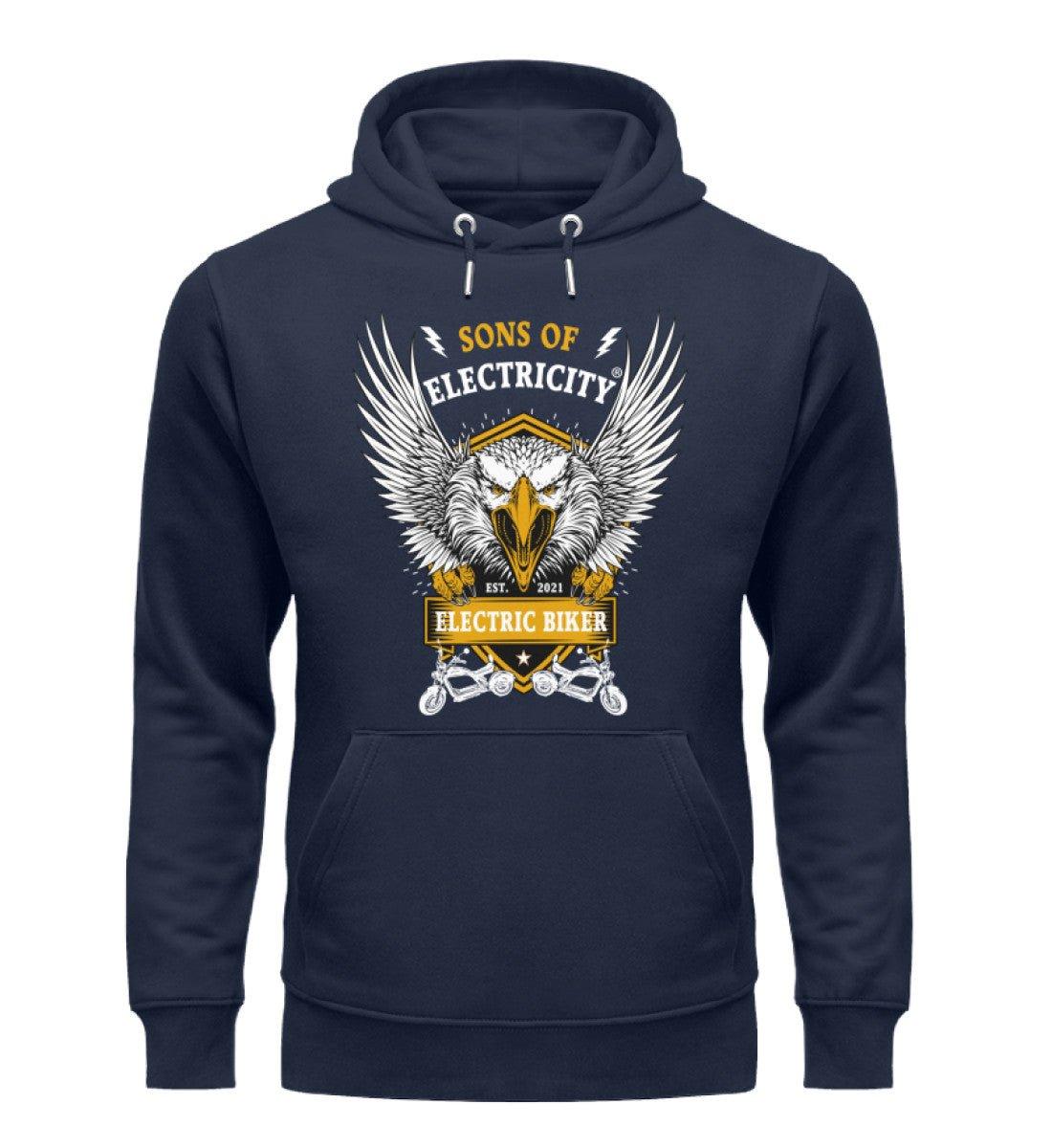 Bio Premium E-Chopper (2) Hoodie: Electric Biker mit Adler