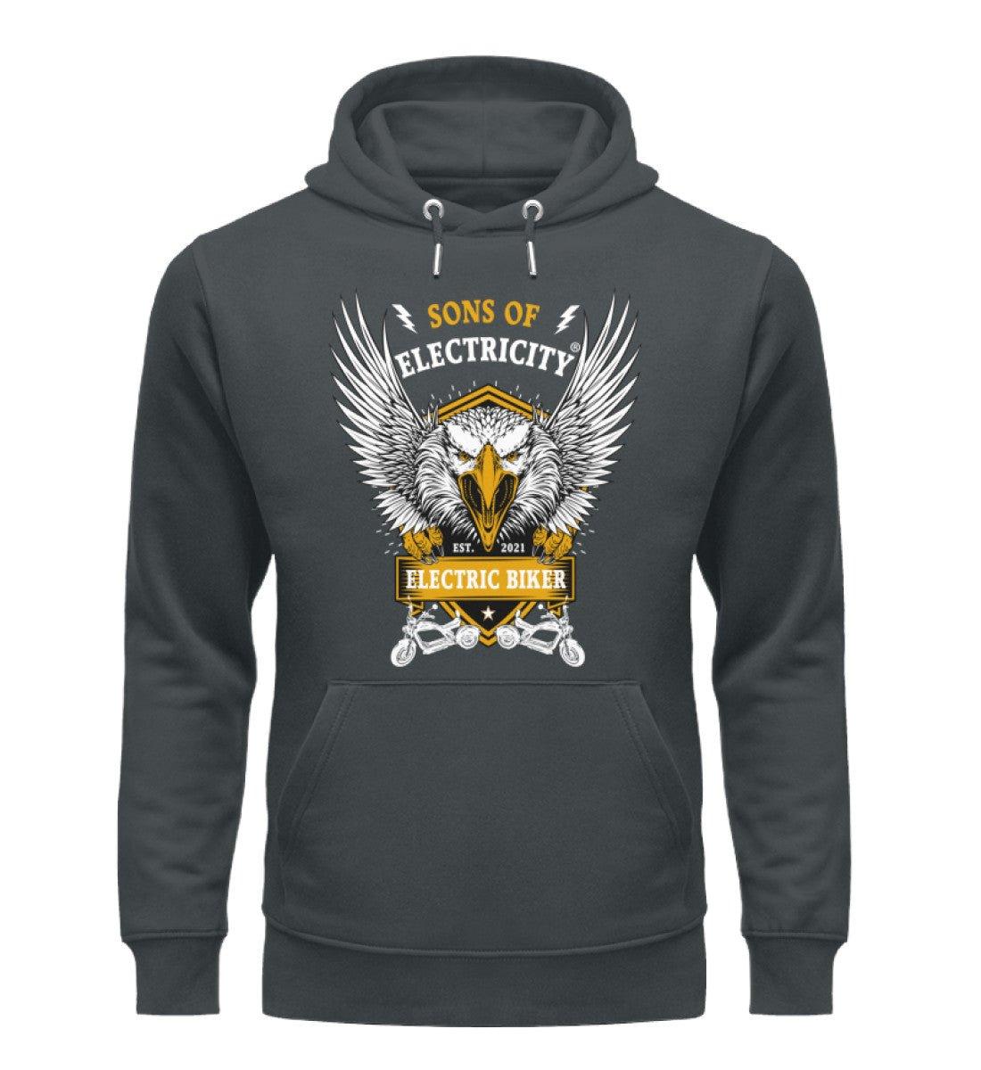 Bio Premium E-Chopper (2) Hoodie: Electric Biker mit Adler