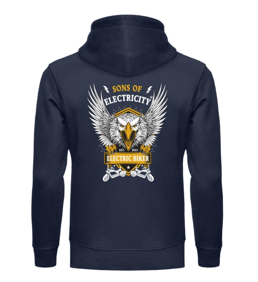 Bio Premium E-Chopper (2) Hoodie: Electric Biker mit Adler