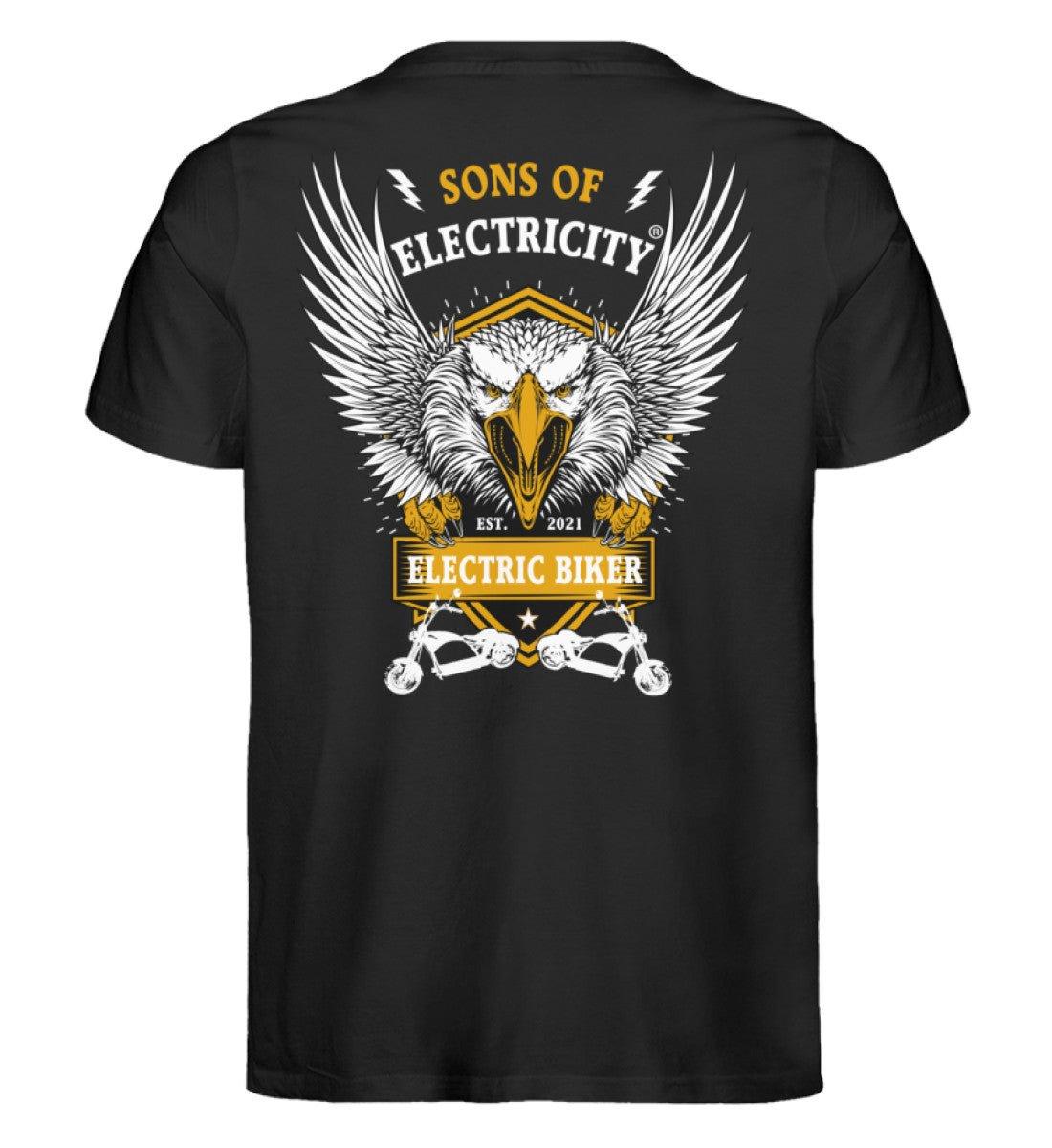 Bio Premium E-Chopper (1) T-Shirt: Electric Biker mit Adler