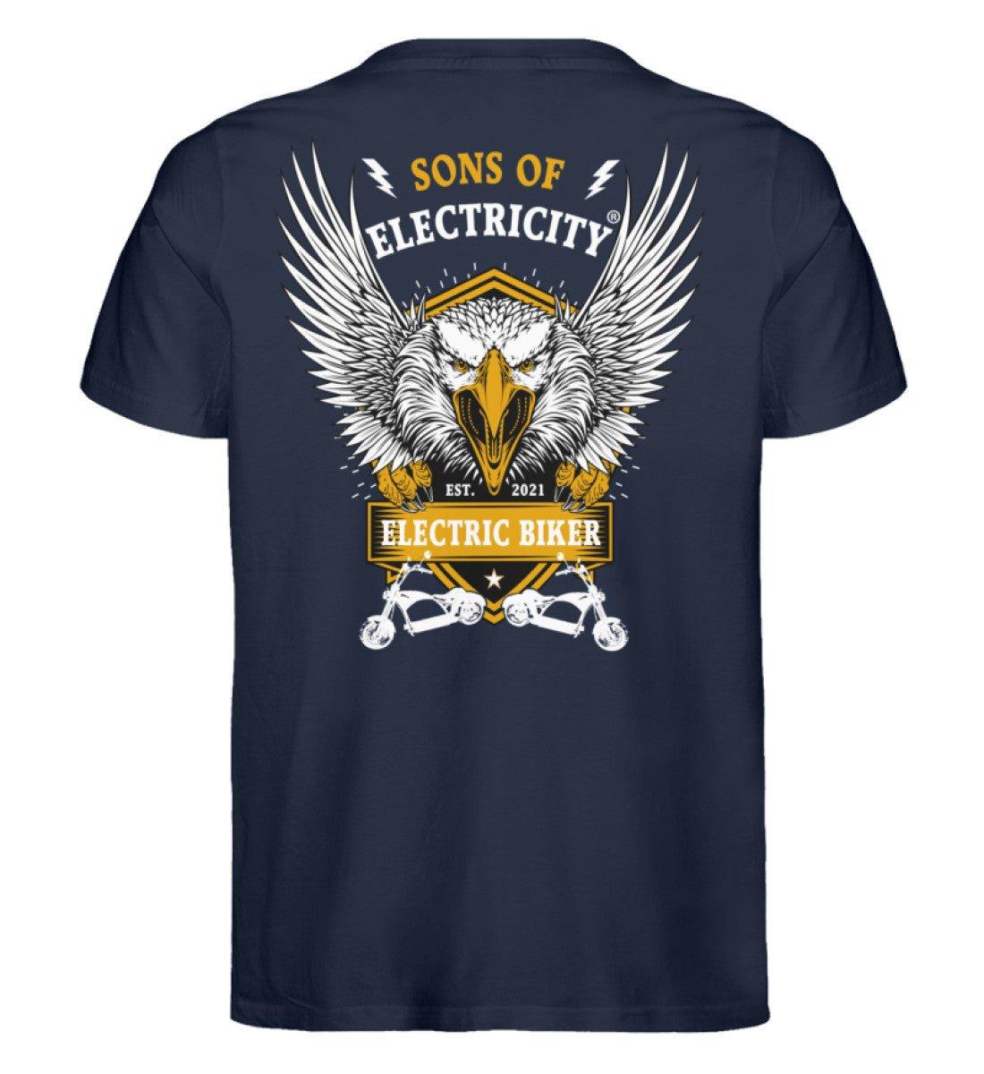 Bio Premium E-Chopper (1) T-Shirt: Electric Biker mit Adler
