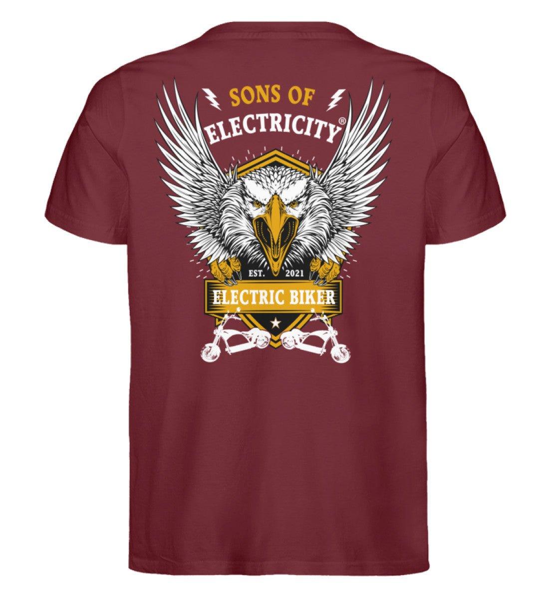 Bio Premium E-Chopper (1) T-Shirt: Electric Biker mit Adler