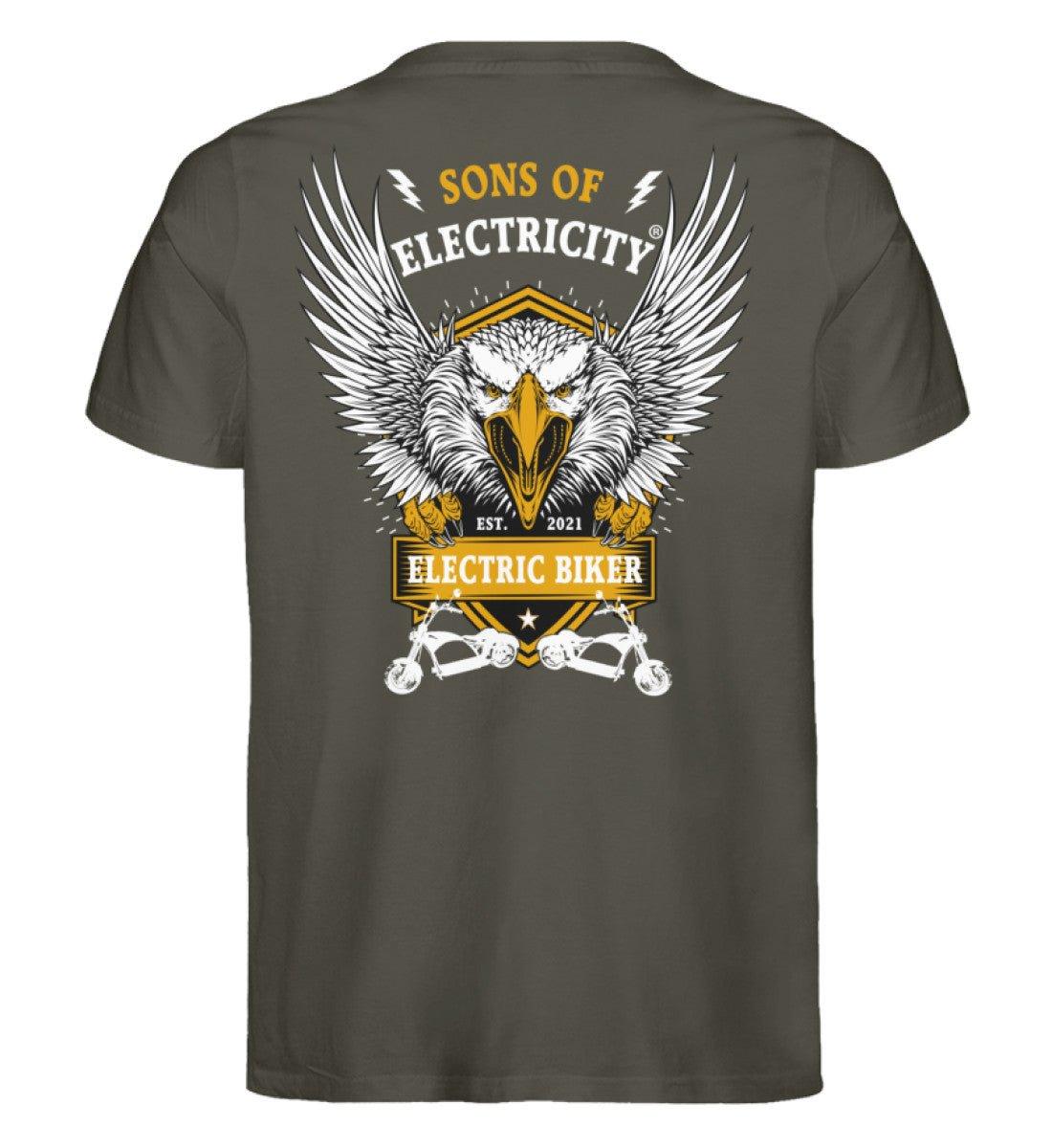 Bio Premium E-Chopper (1) T-Shirt: Electric Biker mit Adler