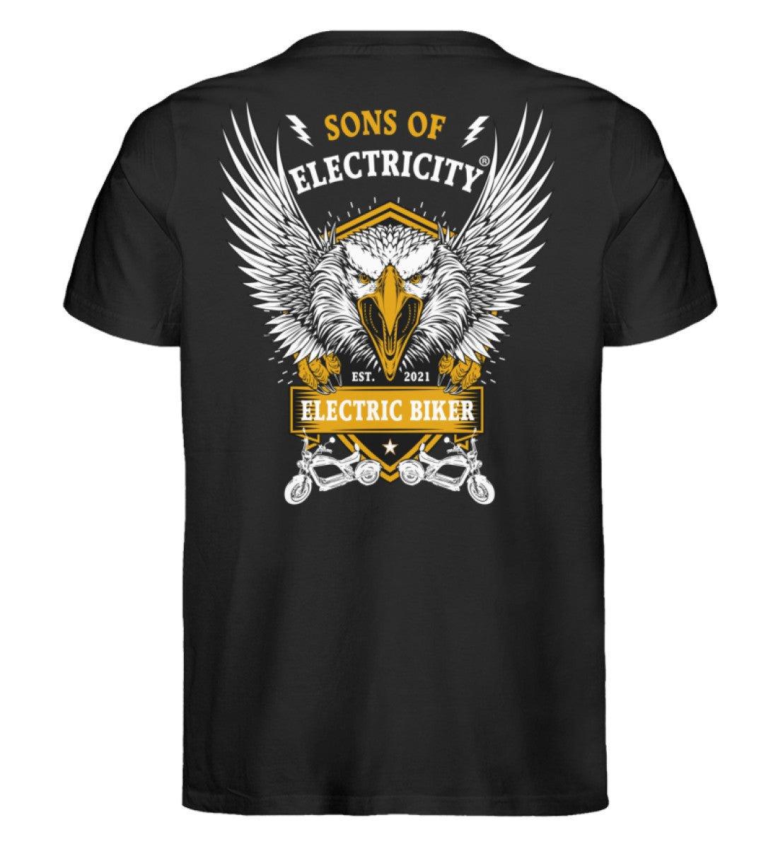Bio Premium E-Chopper (2) T-Shirt: Electric Biker mit Adler