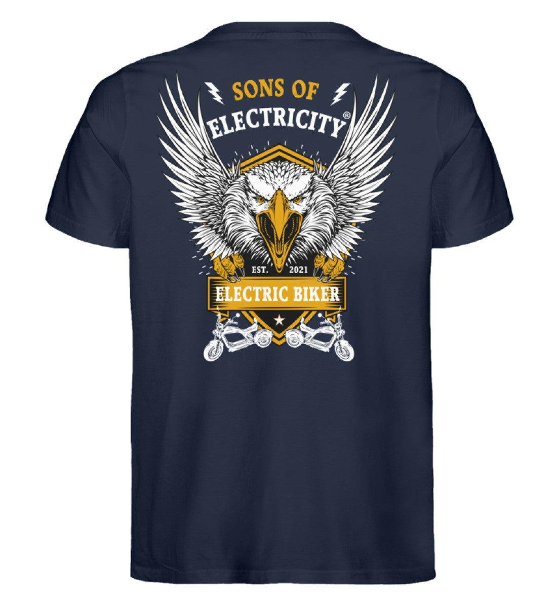 Bio Premium E-Chopper (2) T-Shirt: Electric Biker mit Adler