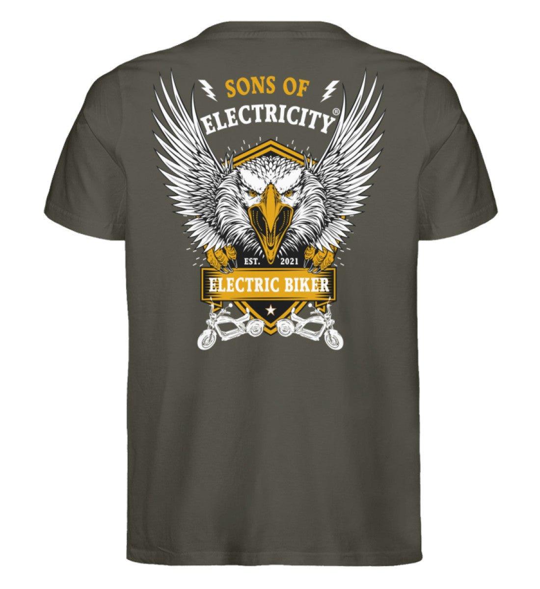 Bio Premium E-Chopper (2) T-Shirt: Electric Biker mit Adler
