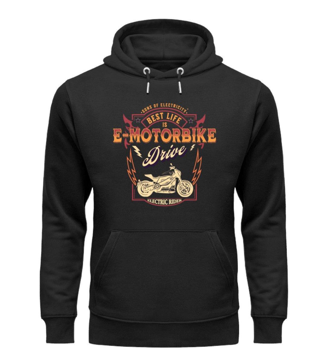 Bio Premium E-Motorrad Hoodie: Best Life is E-Motorbike