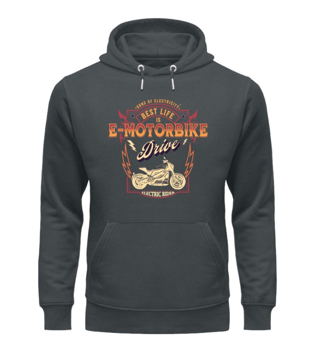 Bio Premium E-Motorrad Hoodie: Best Life is E-Motorbike