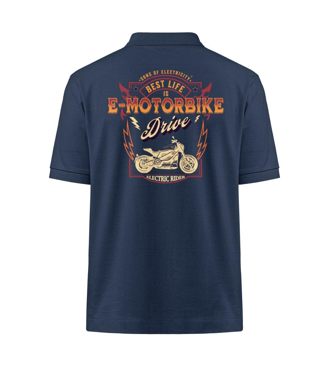 Bio Premium E-Motorrad Polo-Shirt: Best Life is E-Motorbike