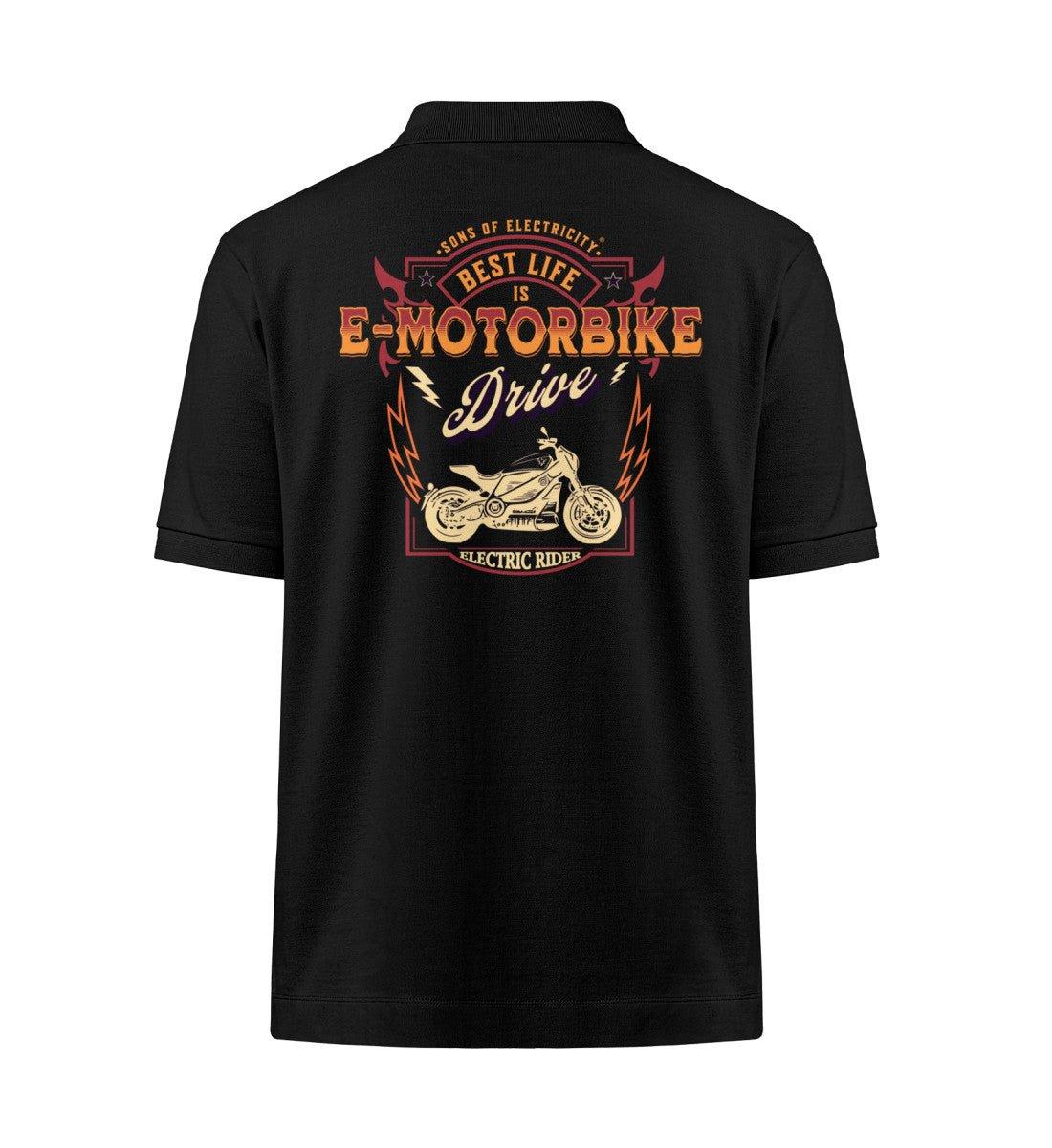 Bio Premium E-Motorrad Polo-Shirt: Best Life is E-Motorbike