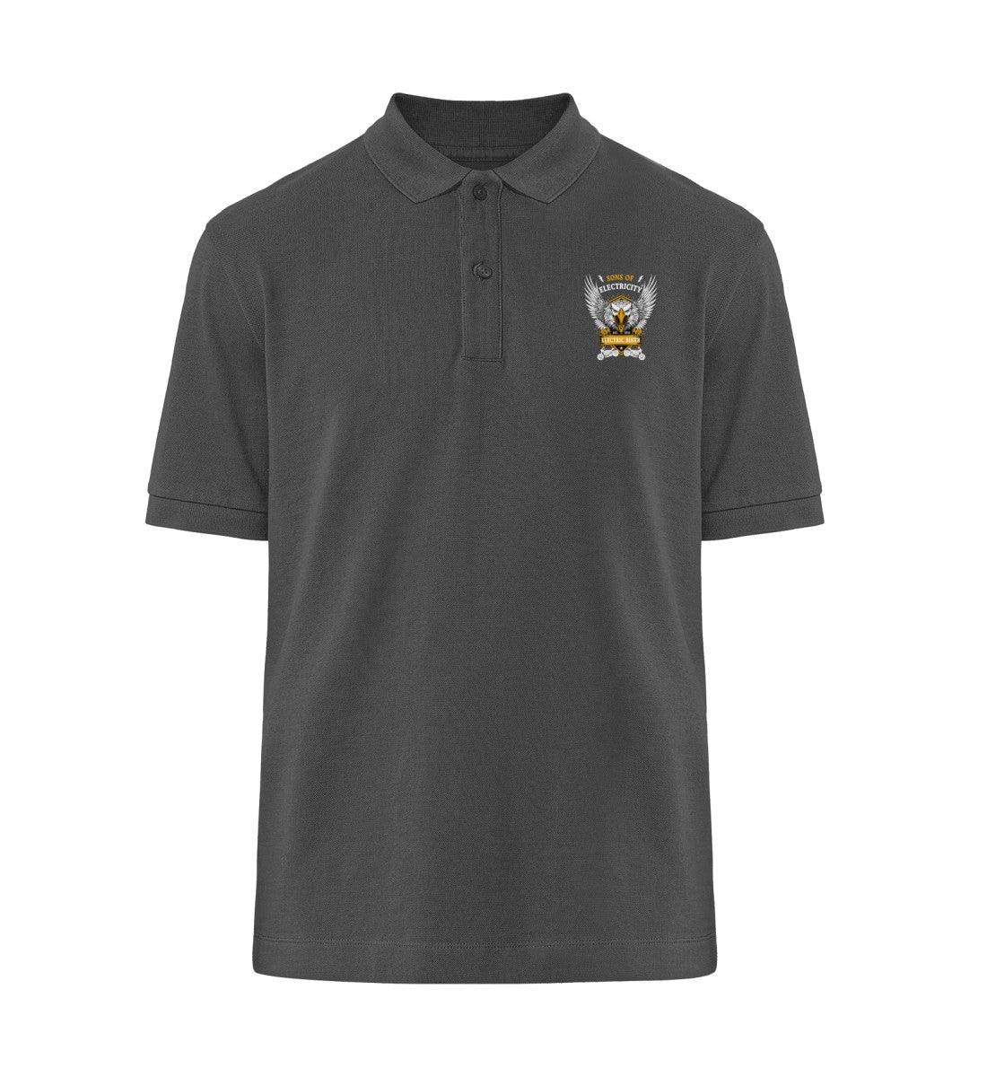 Bio Premium E-Motorrad Polo-Shirt: Electric Biker mit Adler