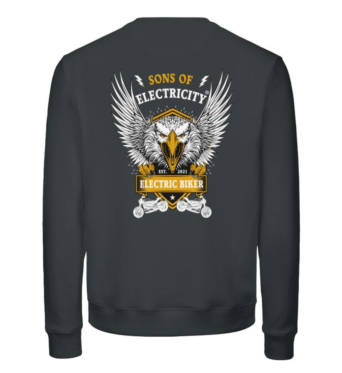 Bio Premium E-Motorrad Sweatshirt: Electric Biker mit Adler