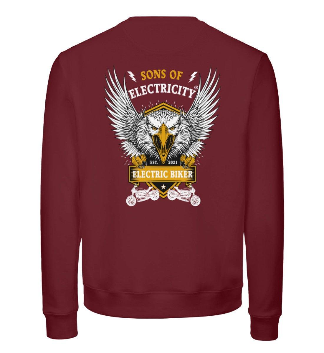 Bio Premium E-Motorrad Sweatshirt: Electric Biker mit Adler