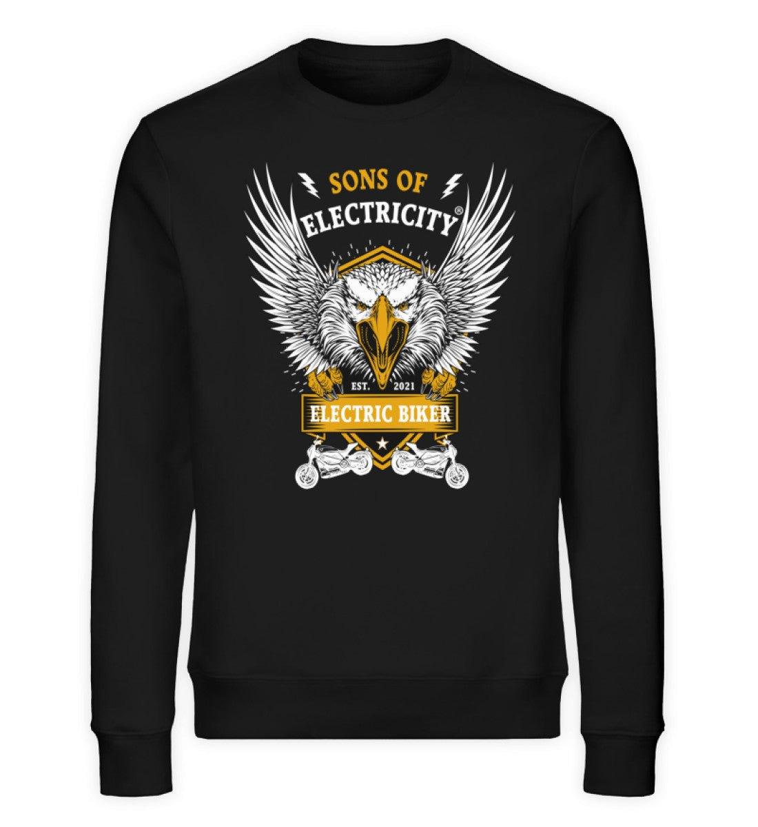 Bio Premium E-Motorrad Sweatshirt: Electric Biker mit Adler