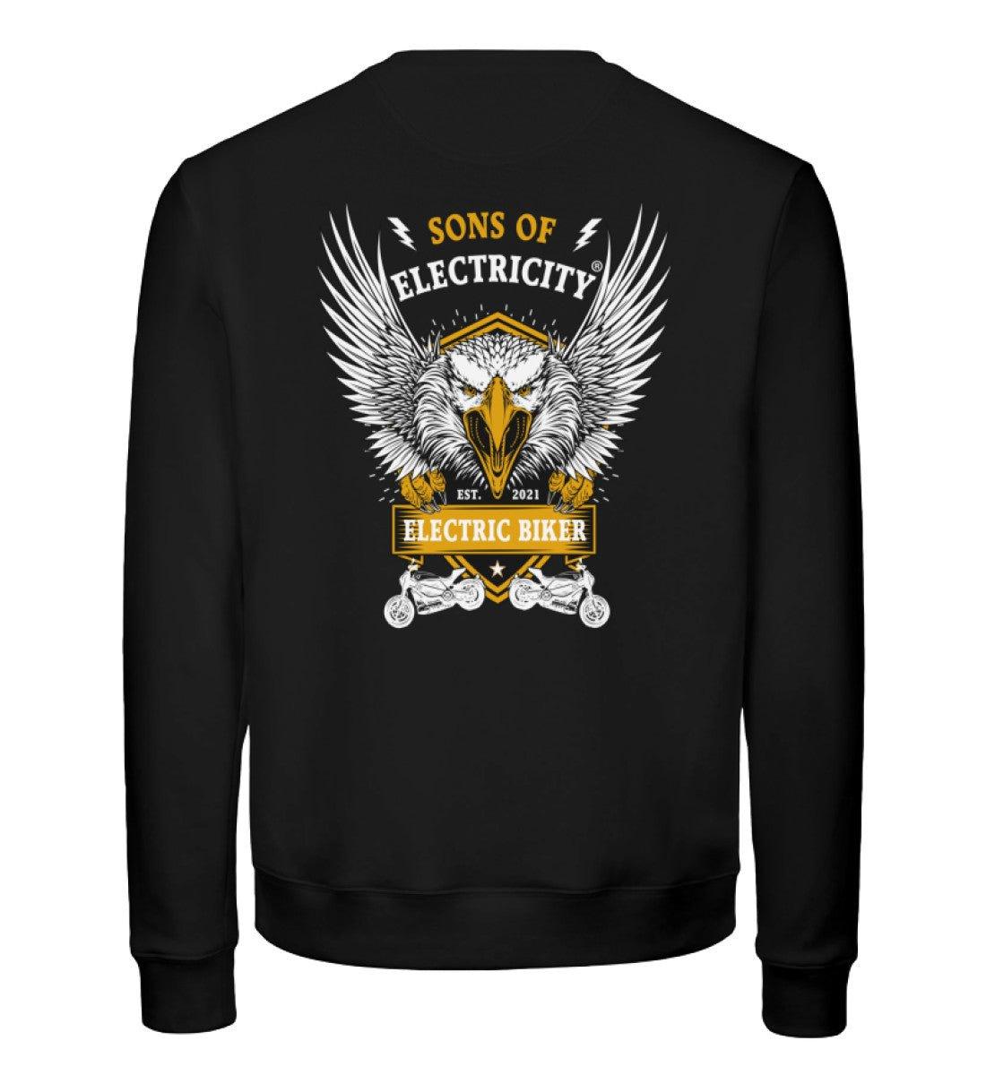Bio Premium E-Motorrad Sweatshirt: Electric Biker mit Adler