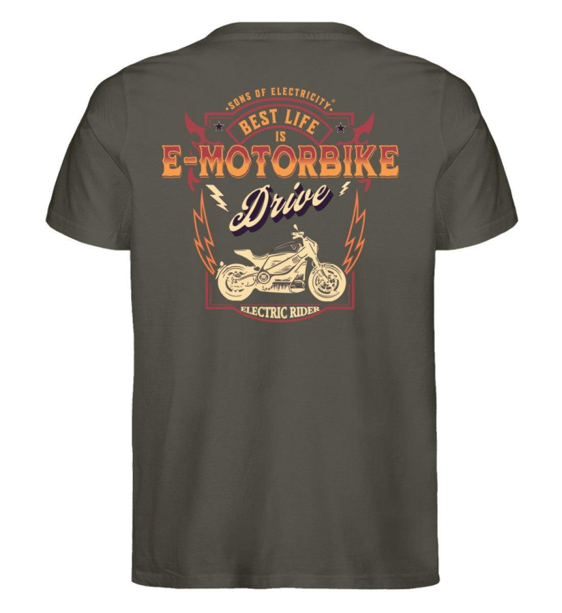 Bio Premium E-Motorrad T-Shirt: Best Life is E-Motorbike