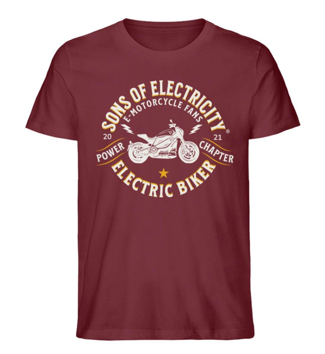 Bio Premium E-Motorrad T-Shirt: SONS OF ELECTRICITY Fans -