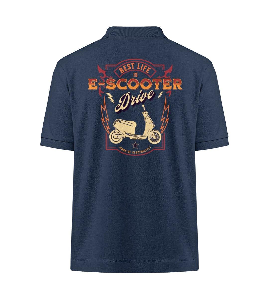 Bio Premium E-Motorroller Polo-Shirt: Best Life is E-Scooter