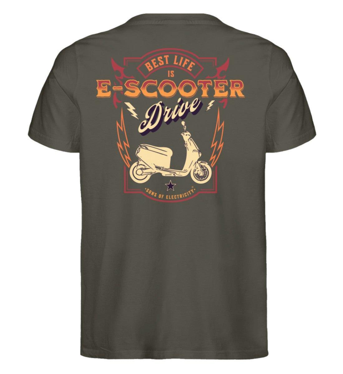 Bio Premium E-Motorroller T-Shirt: Best Life is E-Scooter