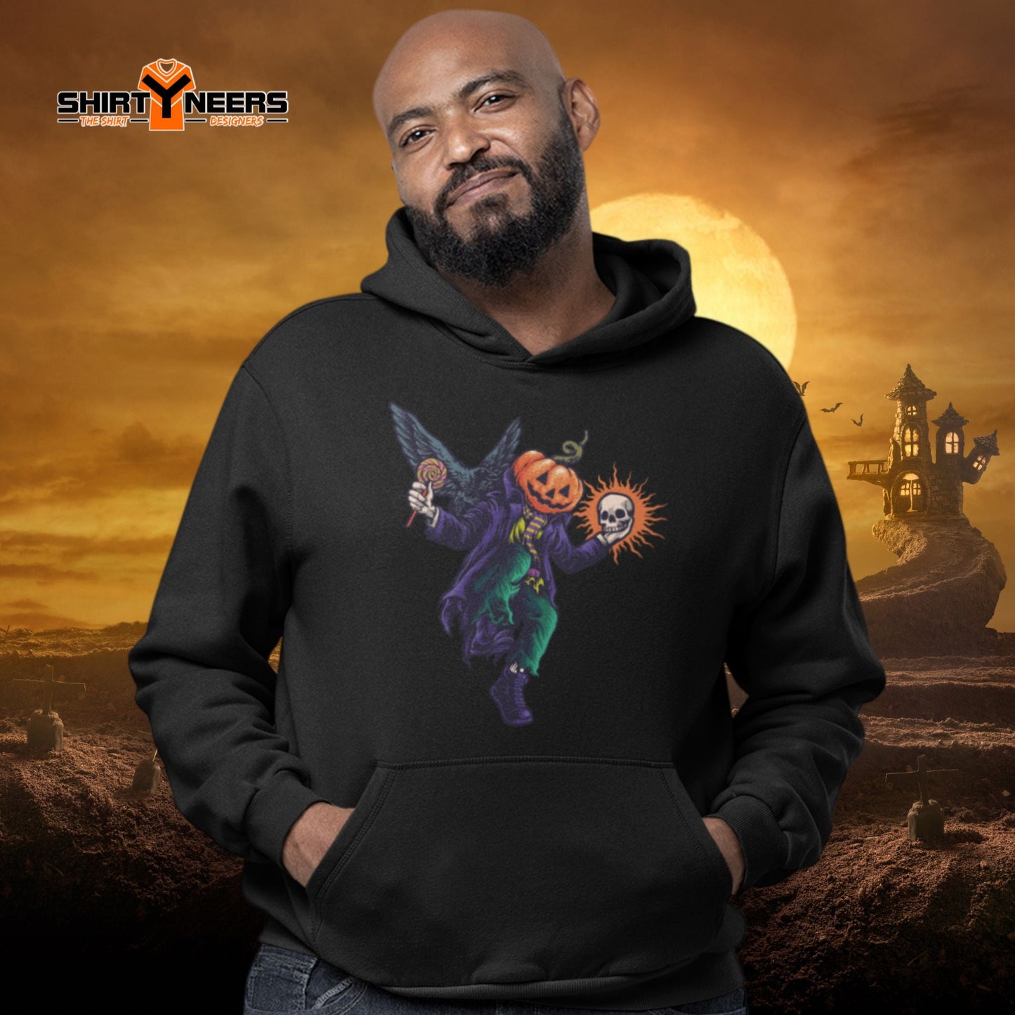 Creepy Ville -Dancing Pumpkin - – Premium Unisex Hoodie