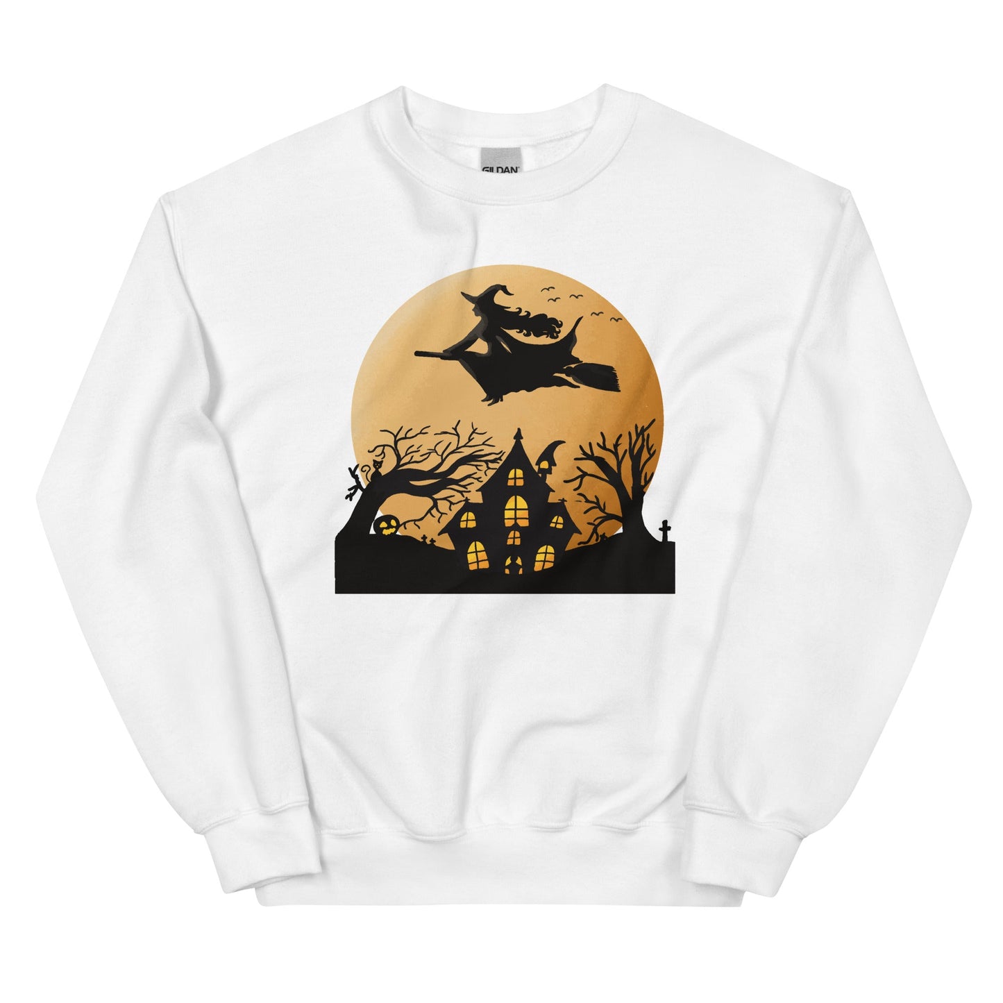 Creepy Ville - Fliegende Hexe + Mond – Premium Unisex