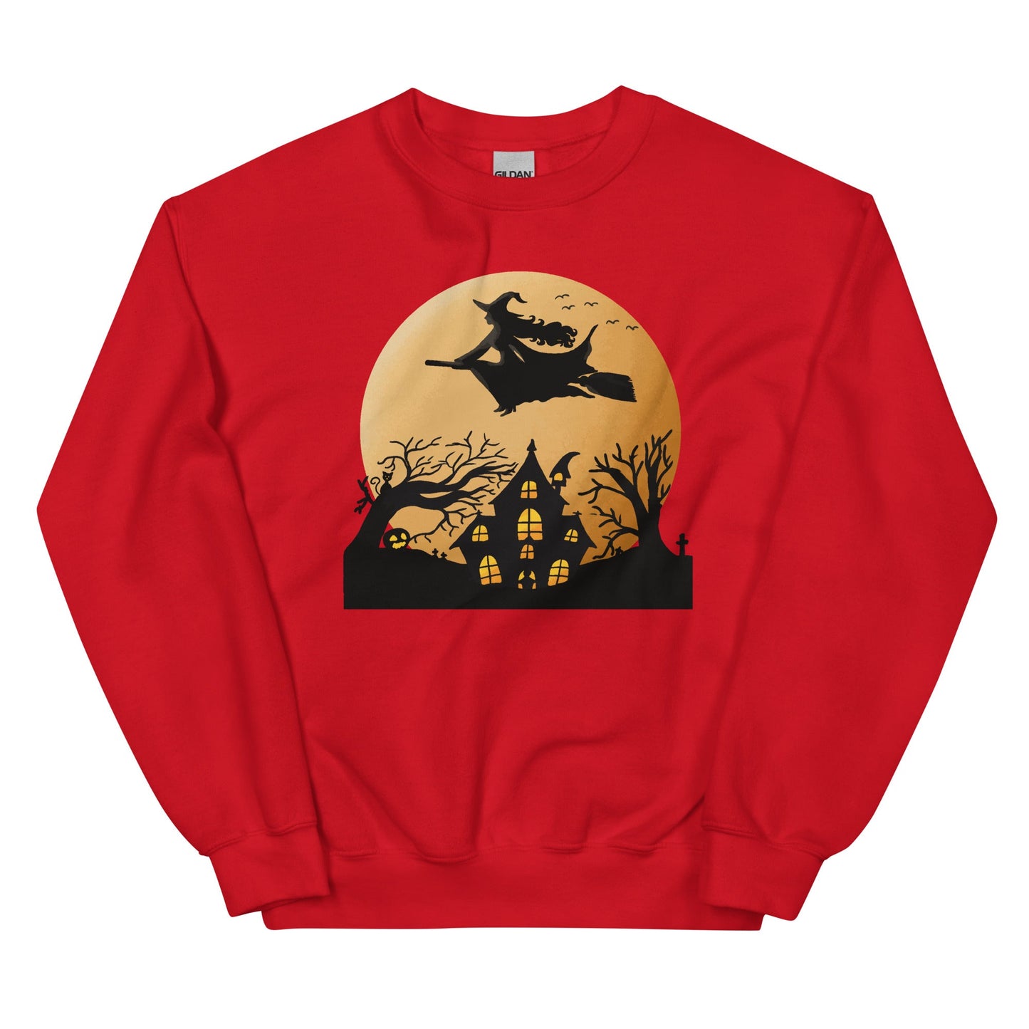 Creepy Ville - Fliegende Hexe + Mond – Premium Unisex
