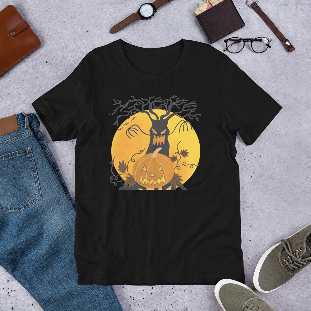 Creepy Ville - Halloween Scary Kürbis mit Baum -