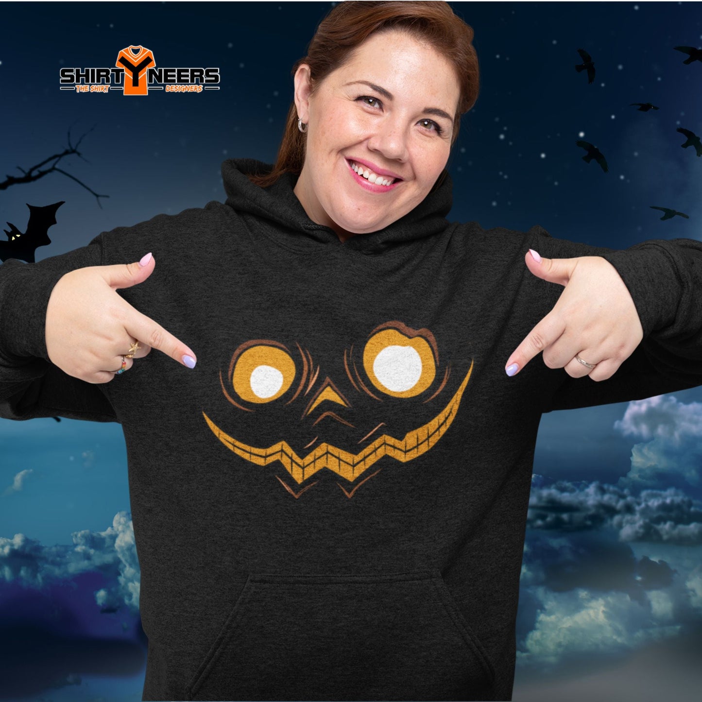 Creepy Ville - Kürbis Gesicht – Premium Unisex Hoodie