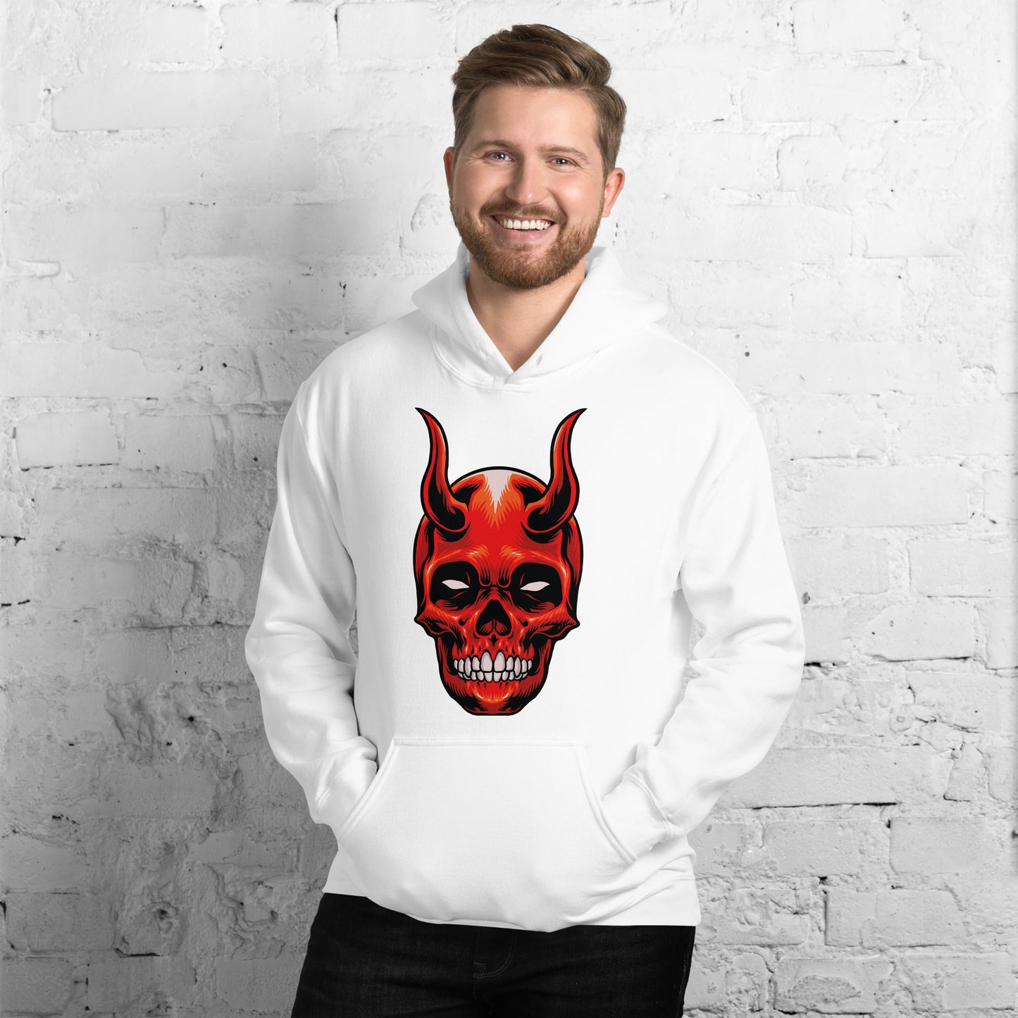 Creepy Ville - Red Devil Dämon – Premium Unisex Hoodie -